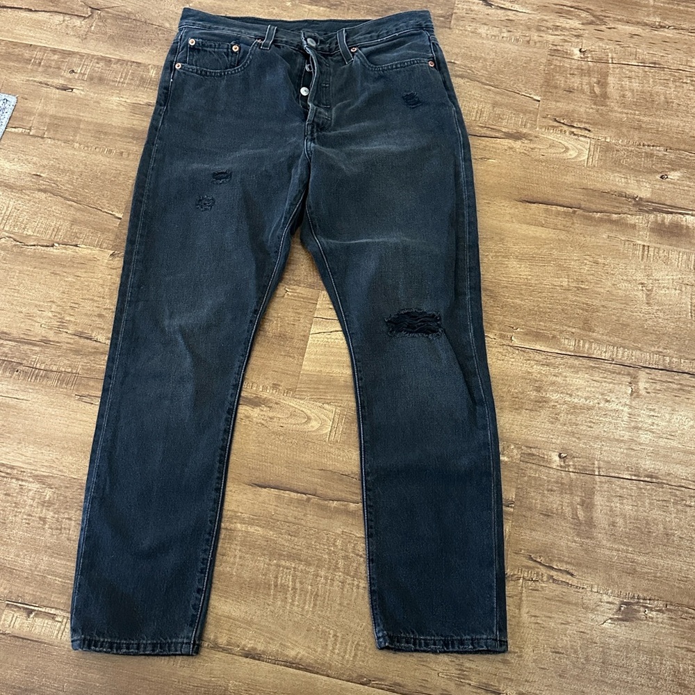 Levi's Premium Black 501 Skinny Denim Jeans